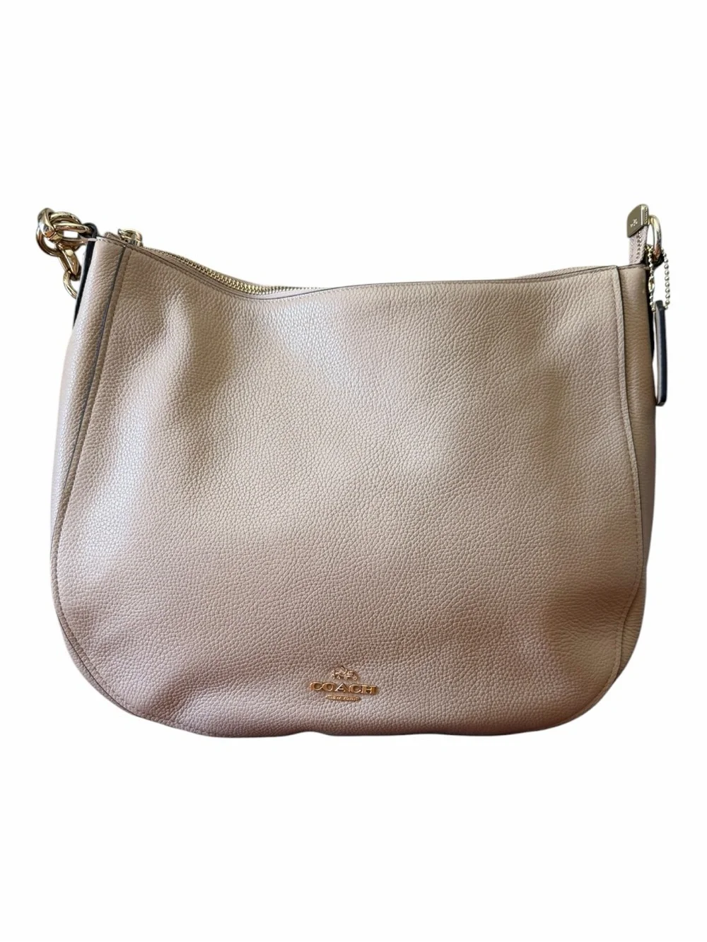 Coach Chelsea Hobo 32 Beechwood Pebbled Leather Shoulder Crossbody Bag